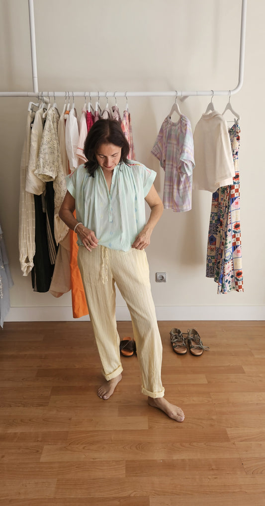 Pantalón Amarillo Seda