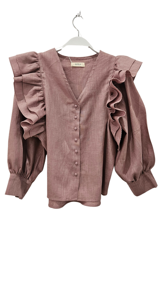 Blusa Lucía Rosa Inglés Suela