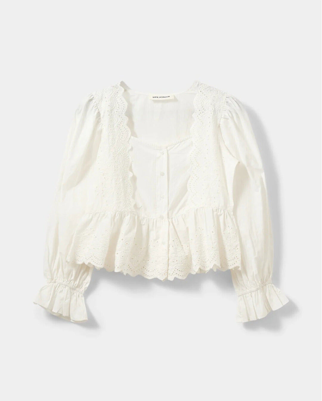 Blusa Blanca Troquelada