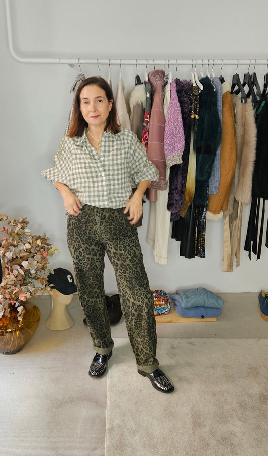 Pantalones Animal Print Verde