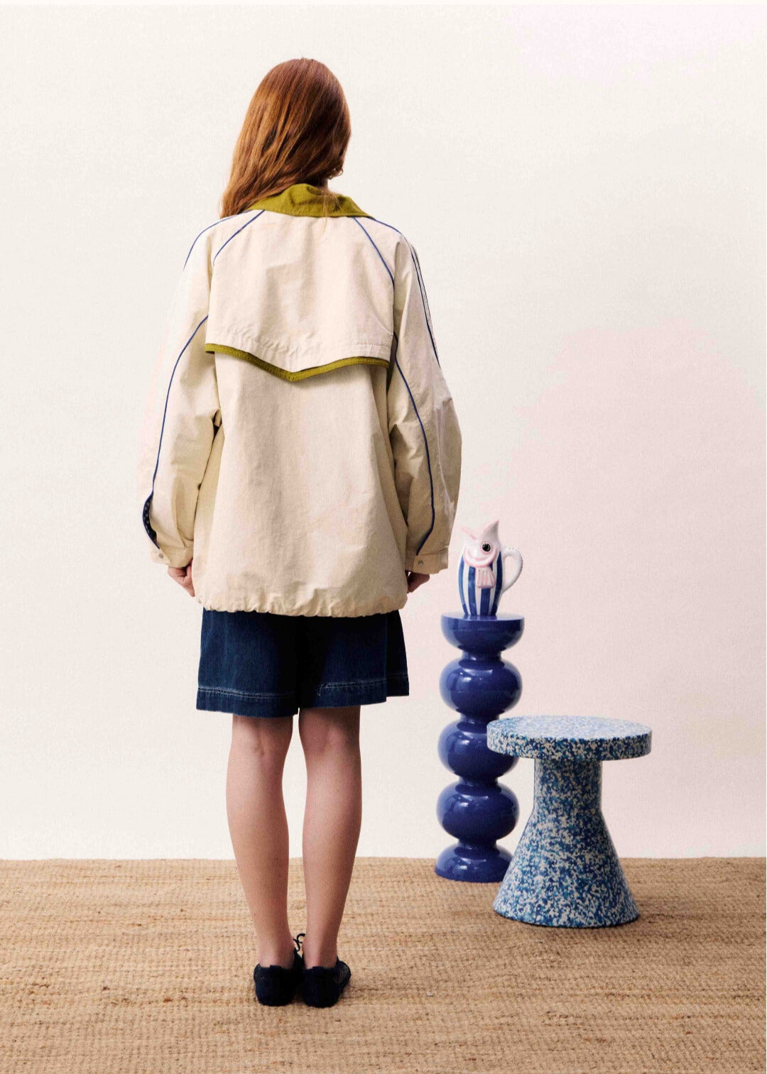 Chaqueta Gabardina Forro Vichy