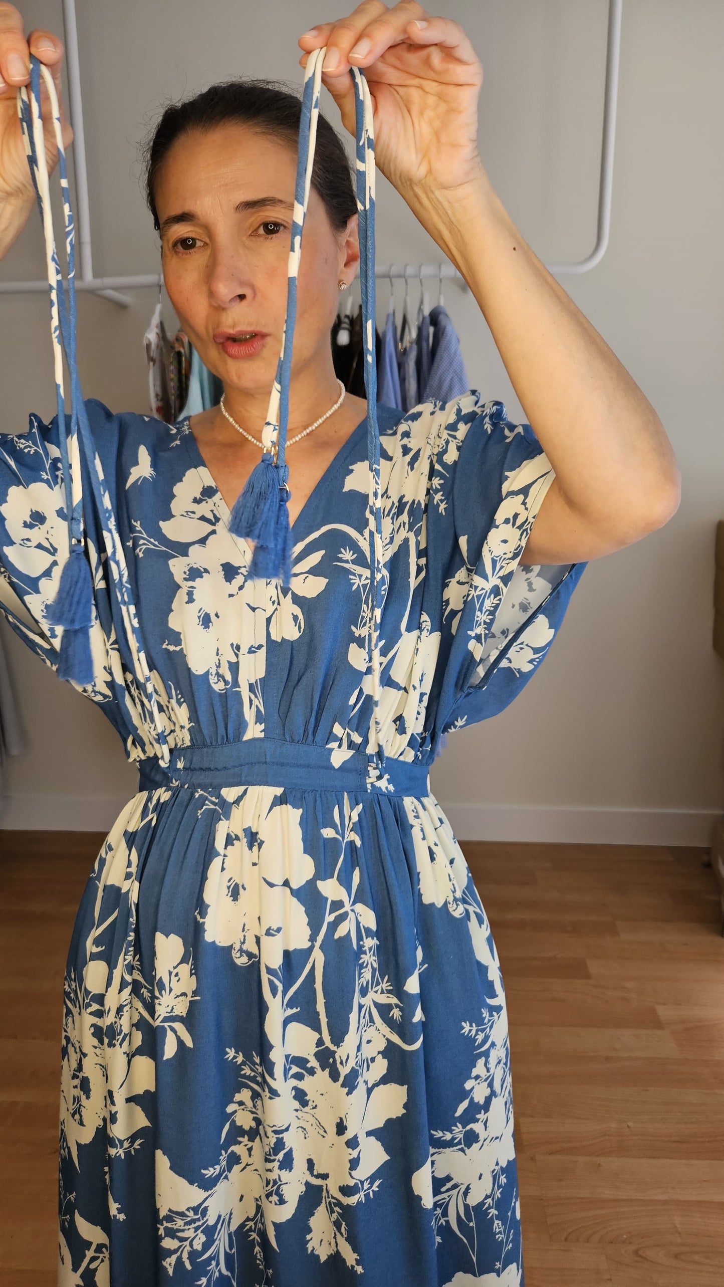 Vestido Azul Estampado