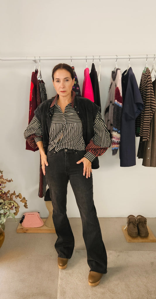 Pantalón Denim Negro