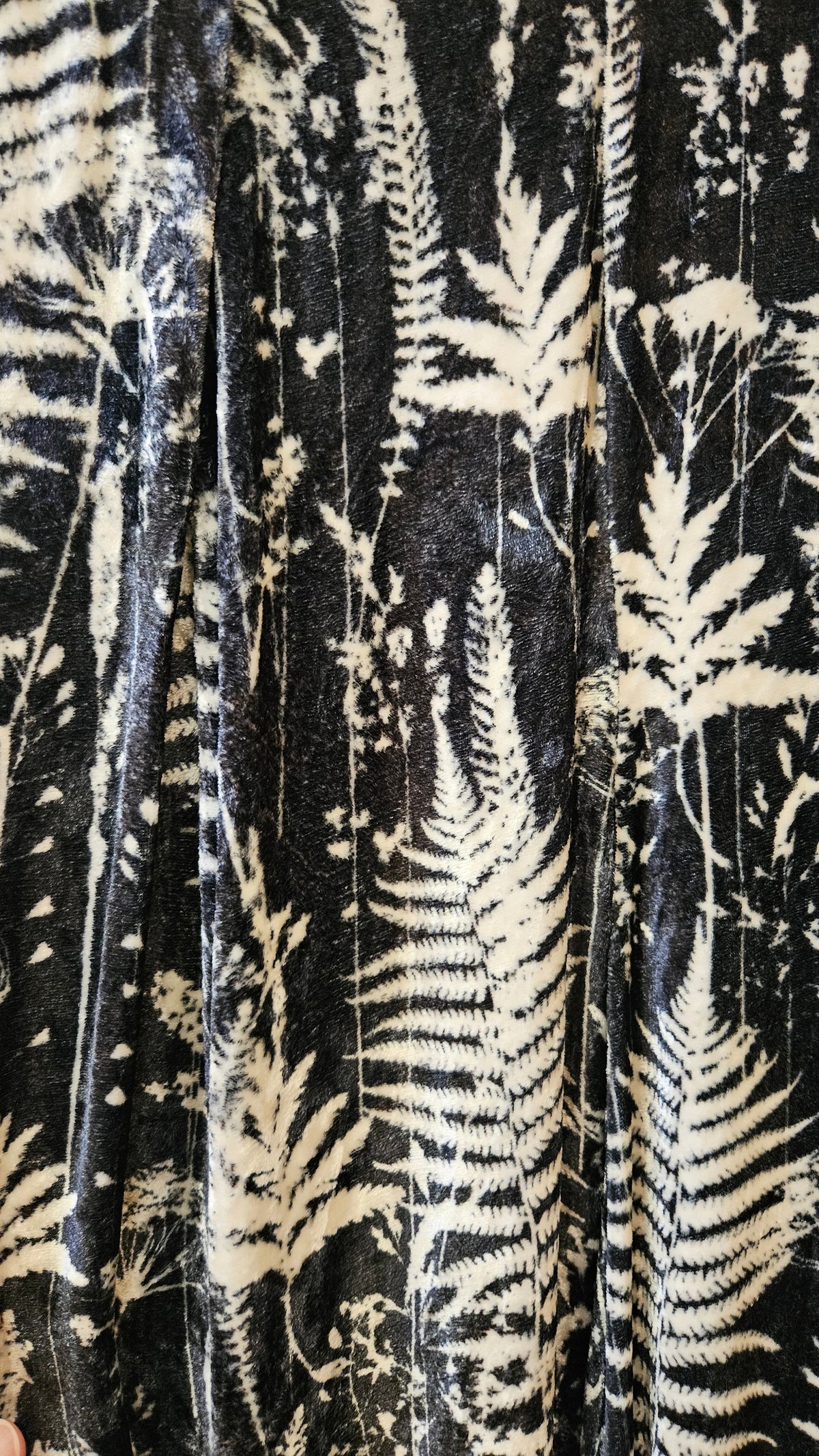 Pantalón Terciopelo Estampado Gris