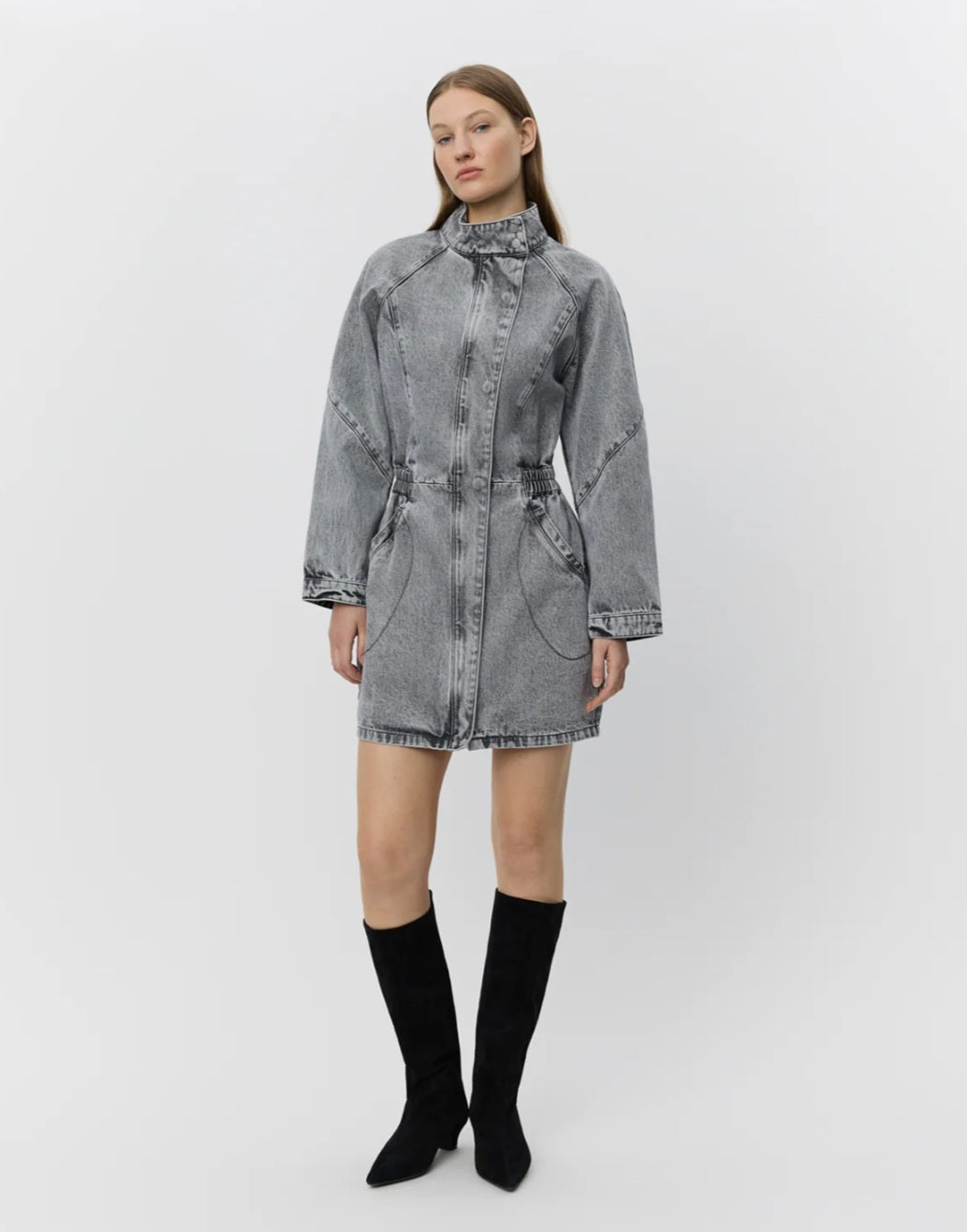 Vestido Denim Gris