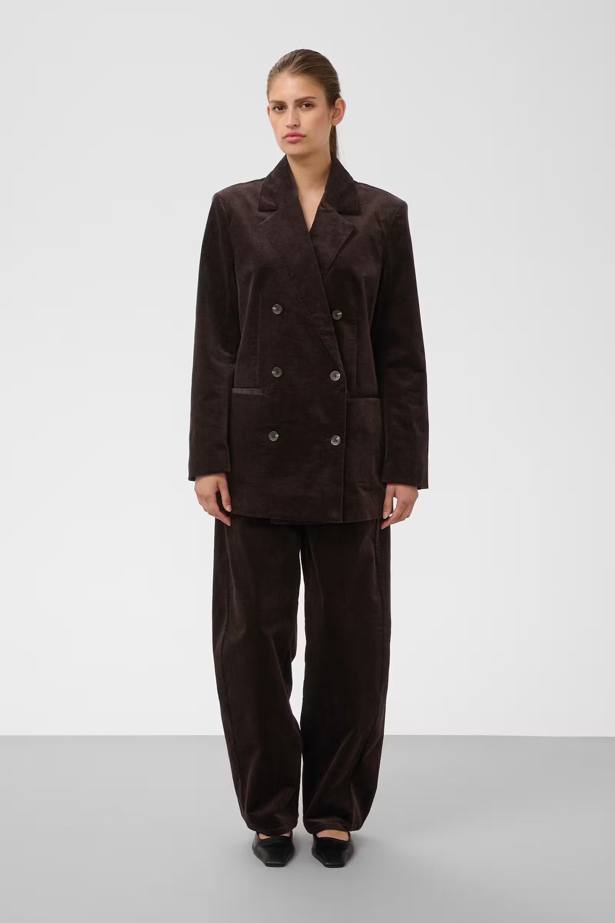Blazer Larga Pana Chocolate