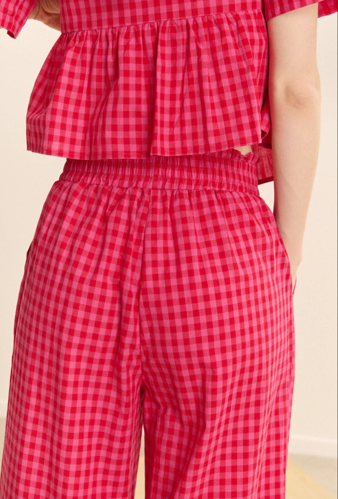 Pantalón Vichy Rosa