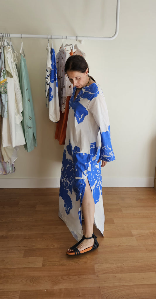 Vestido Estampado Azul
