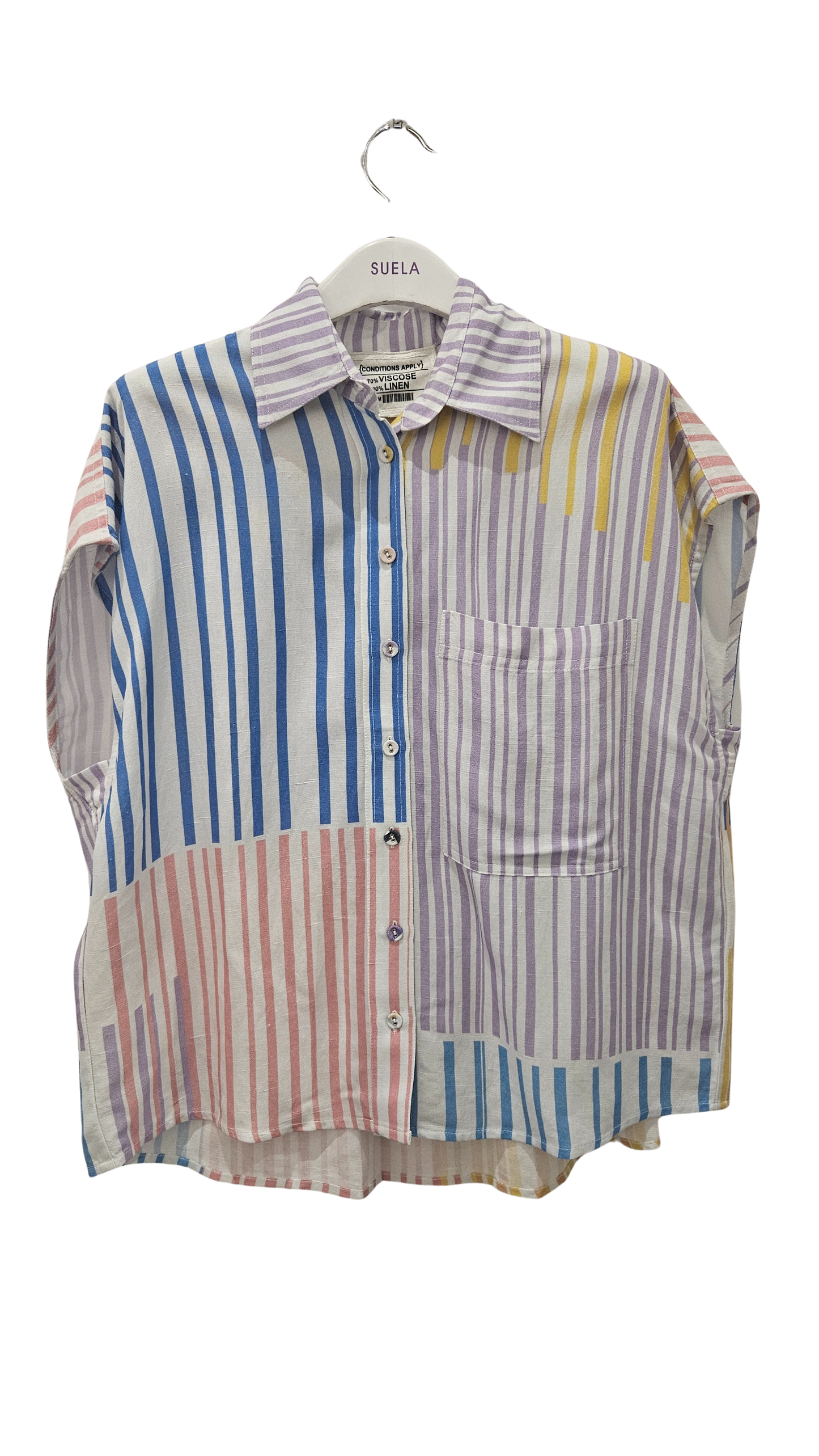 Camisa Lino Rayas Colores