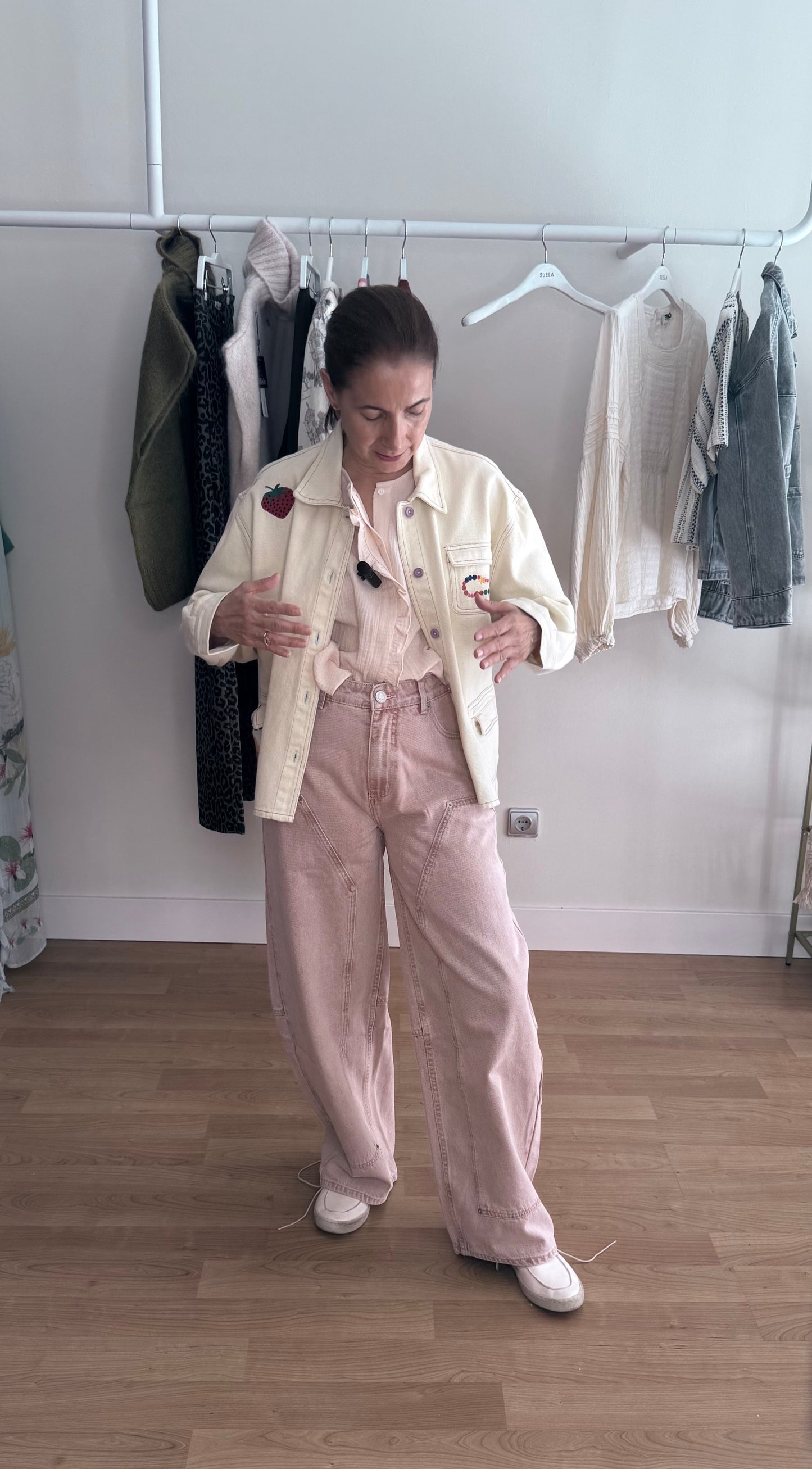Cazadora Denim Bordada