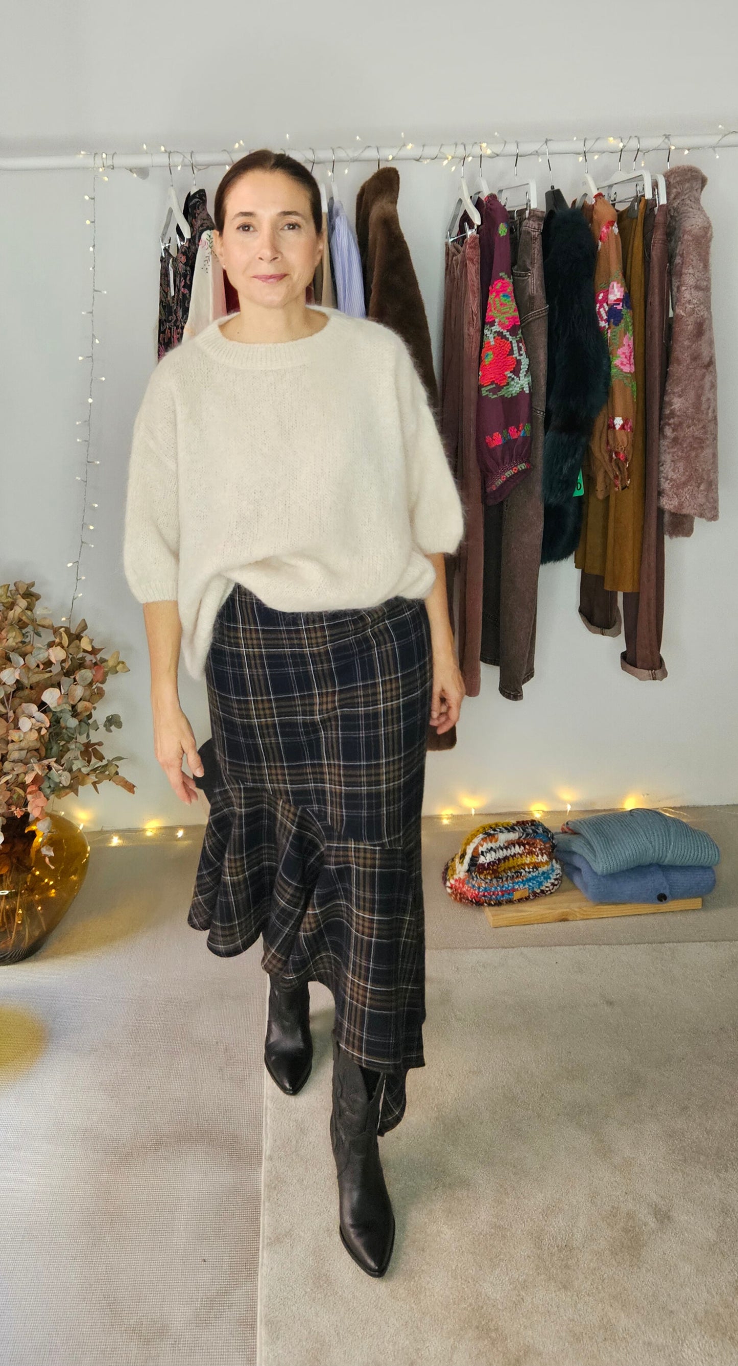 Jersey Mohair Manga Codo Crudo