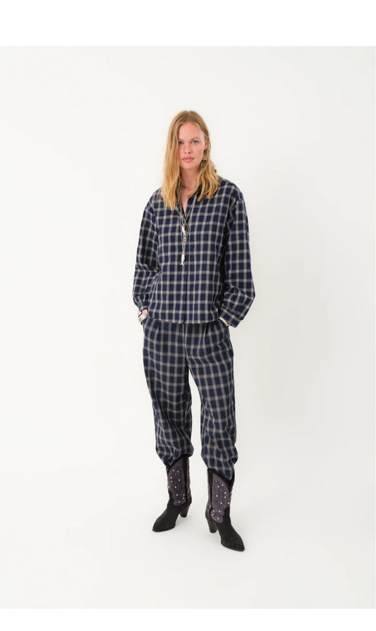 Pantalón Cuadros Azul Marino