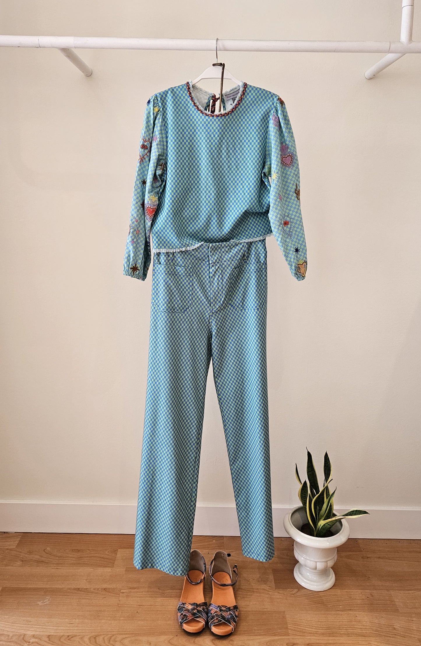 Pantalón Arlequín Turquesa