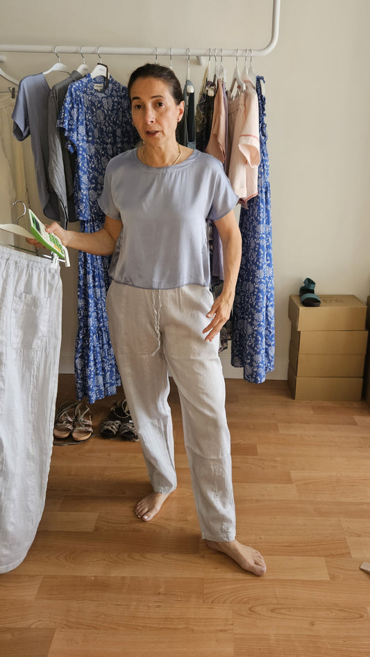 Pantalón Suelto Algodón y Seda