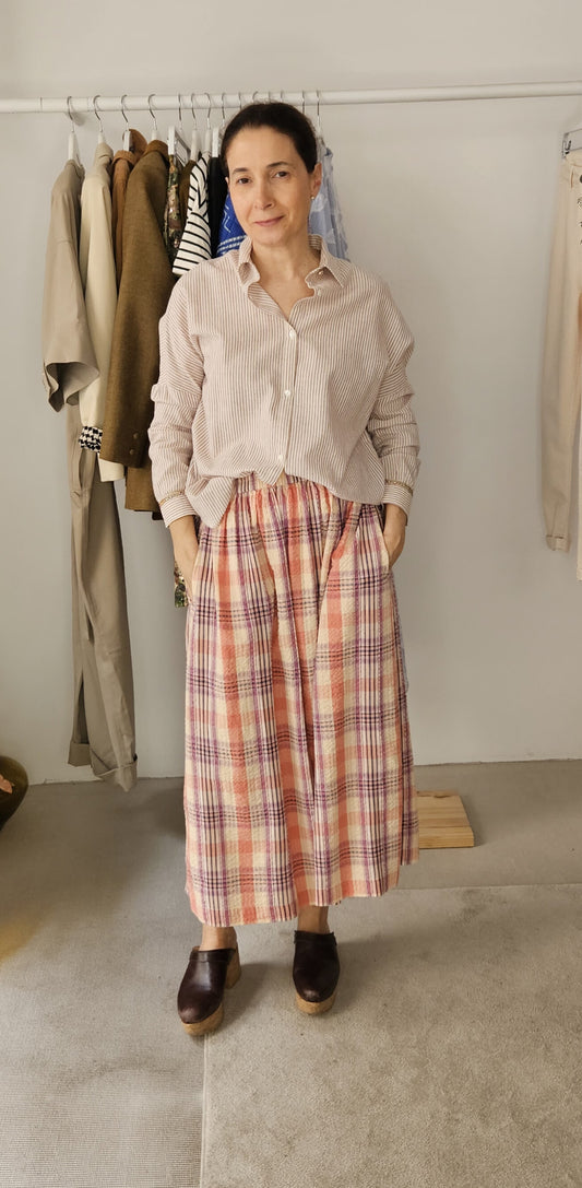 Camisa Rayas Bordados Puño