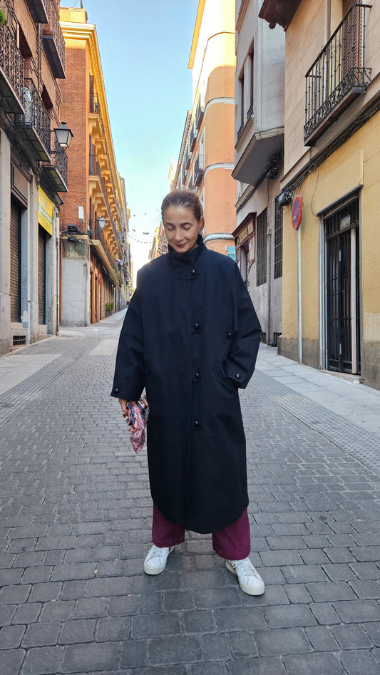 Gabardina Over Azul Marino