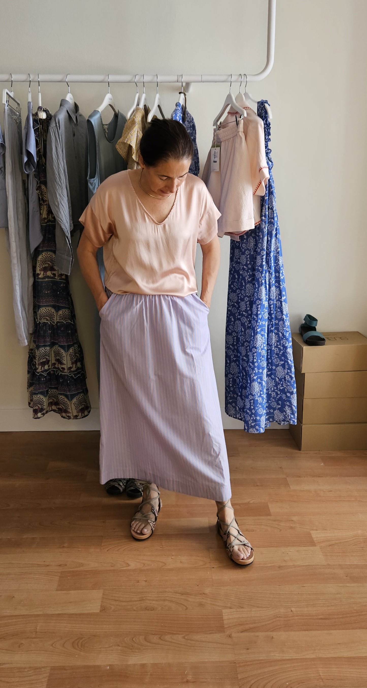 Falda Rayas Malva (Da talla)
