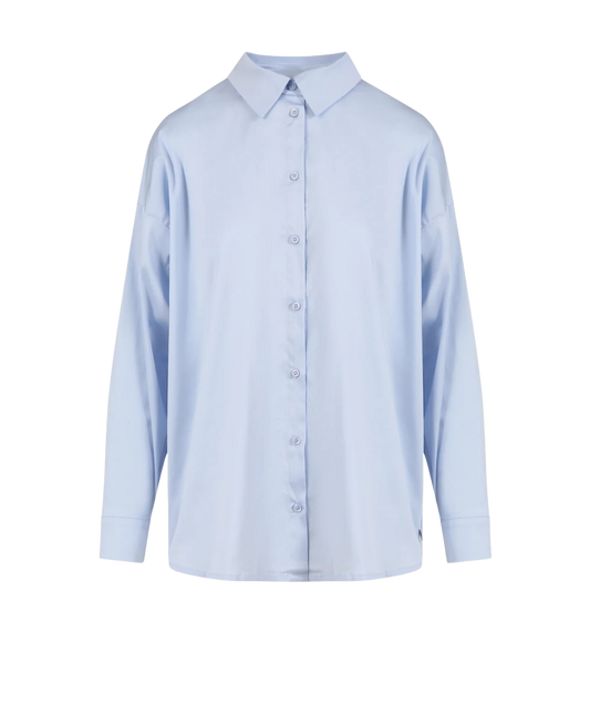 Camisa Azul Pliegue Espalda (Da talla)