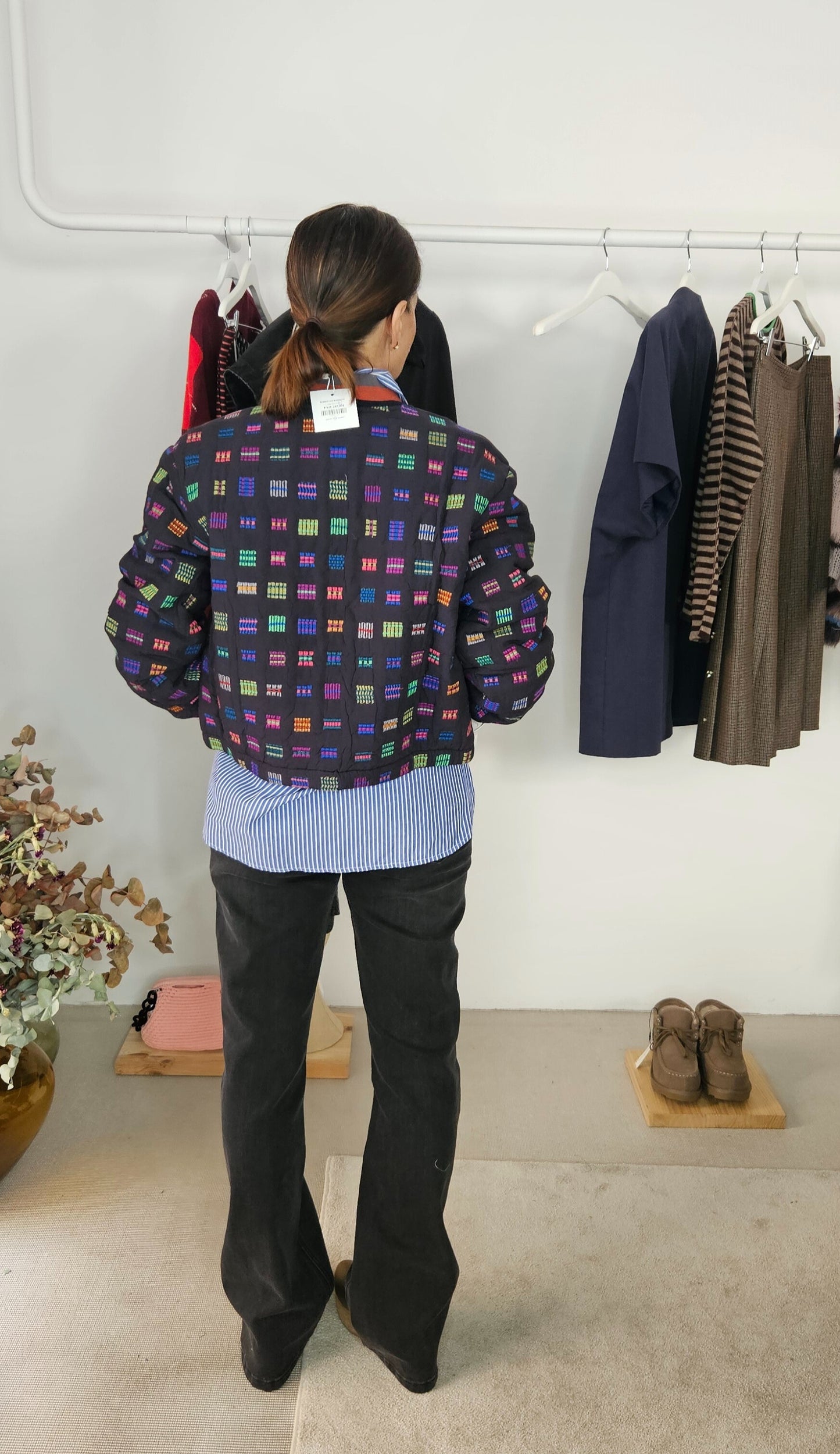 Bomber Azul Marino Bordados