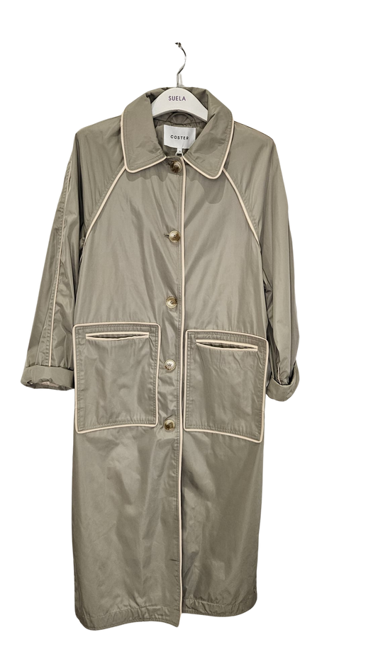 Gabardina verde agua