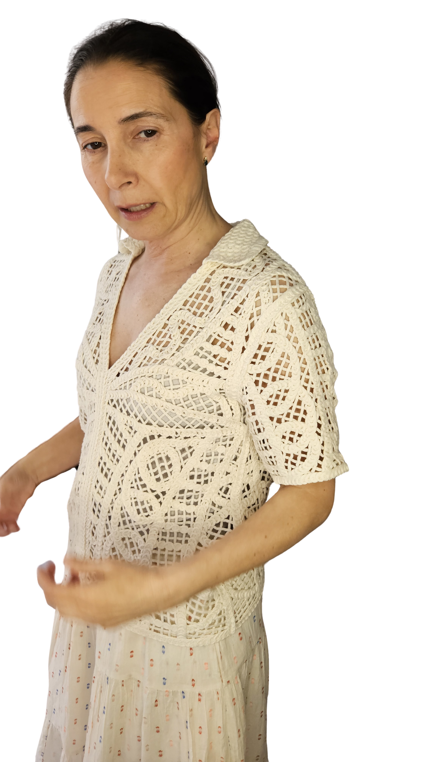 Top Crochet Cuello Polo