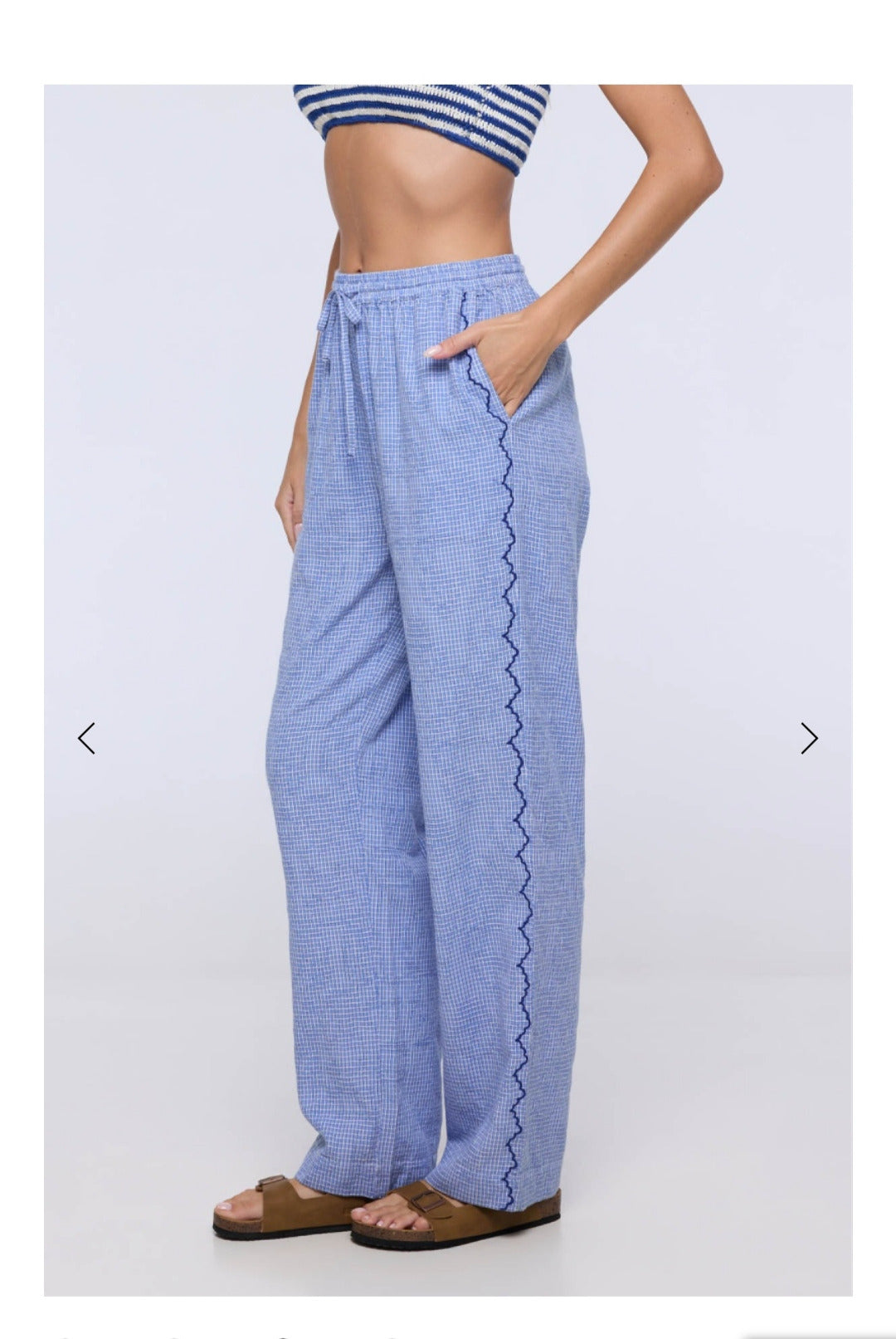 Pantalones Cuadros Azules