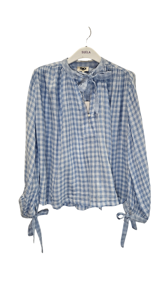 Camisa Cuadros Vichy Azul. Da talla.