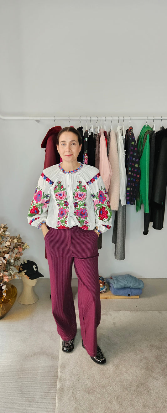 Camisa Blanca Bordados