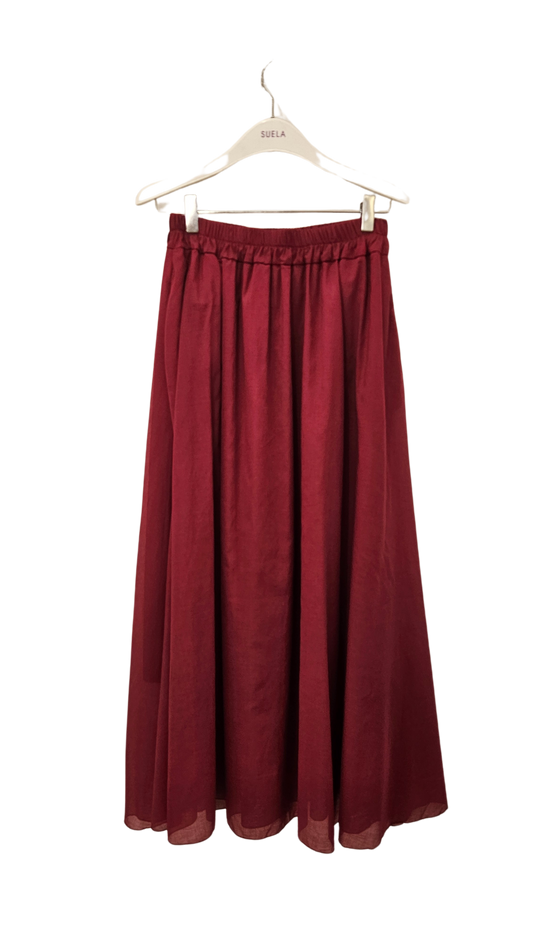 Falda Midi Ciruela