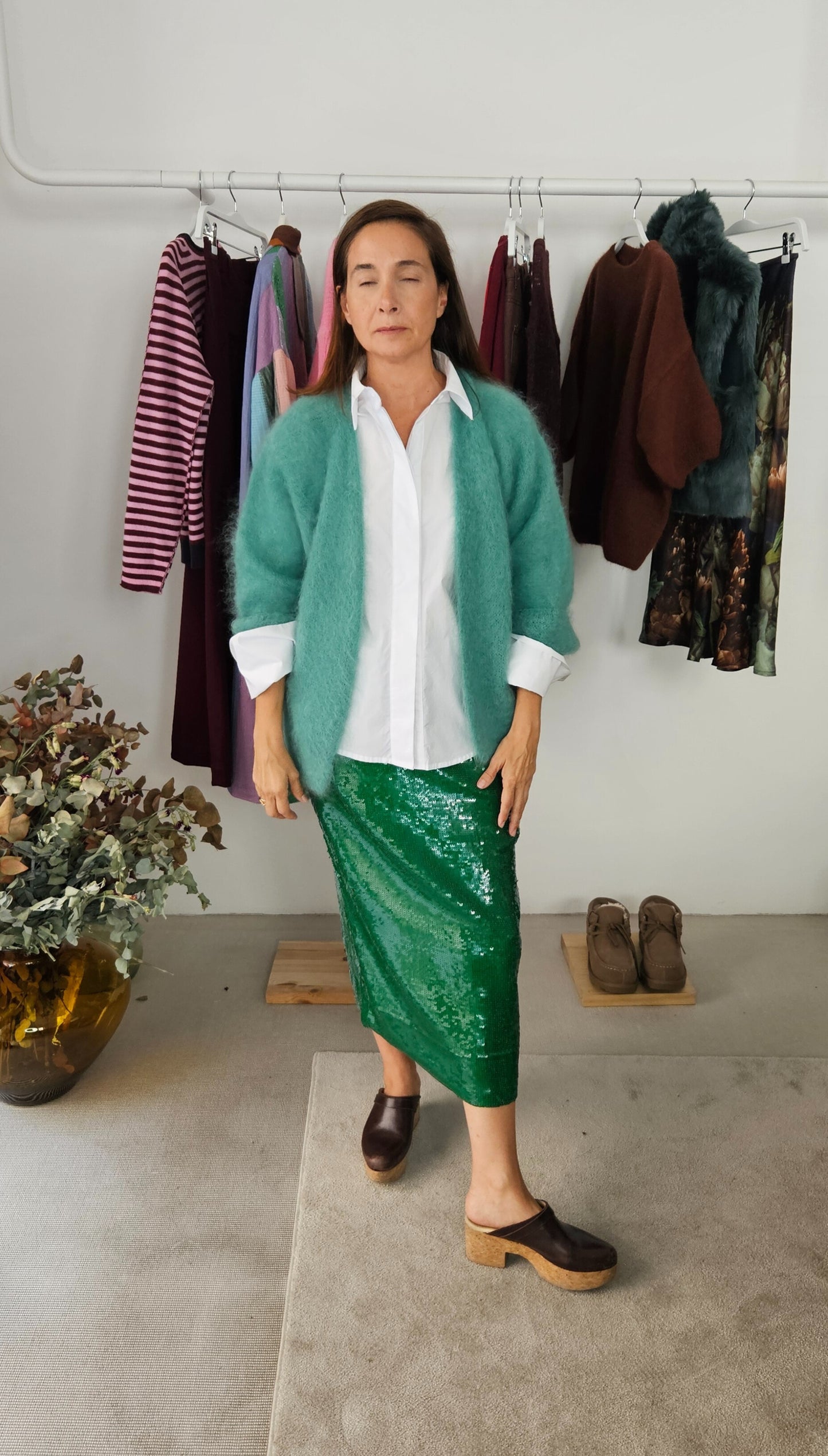 Chaqueta Kid Mohair Verde Menta