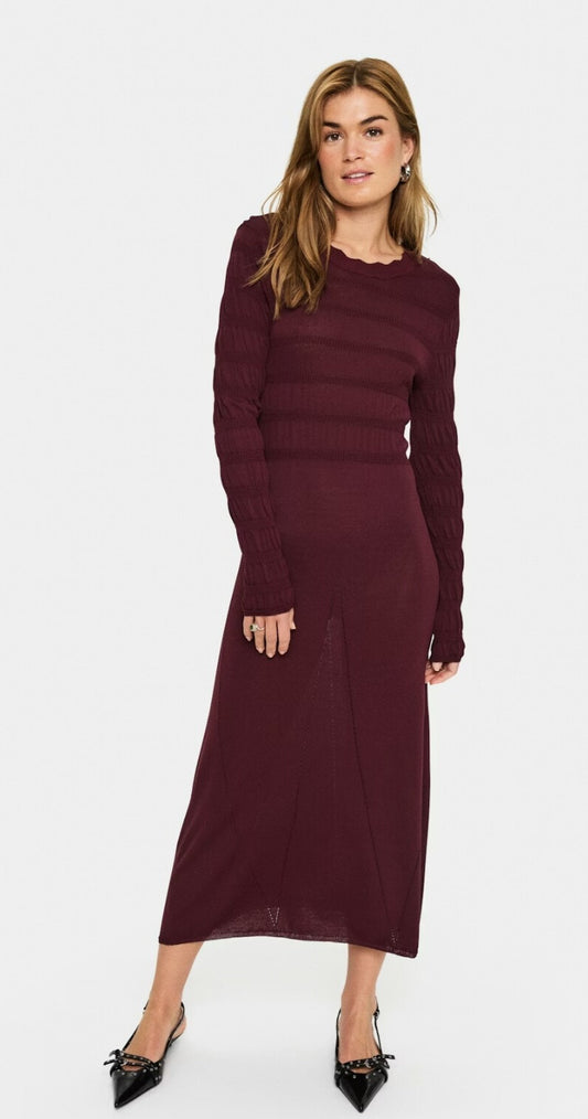 Vestido Punto Burdeos