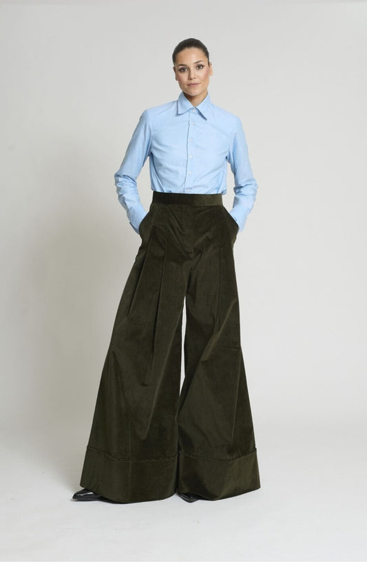 Pantalón Samuray Velveton Verde