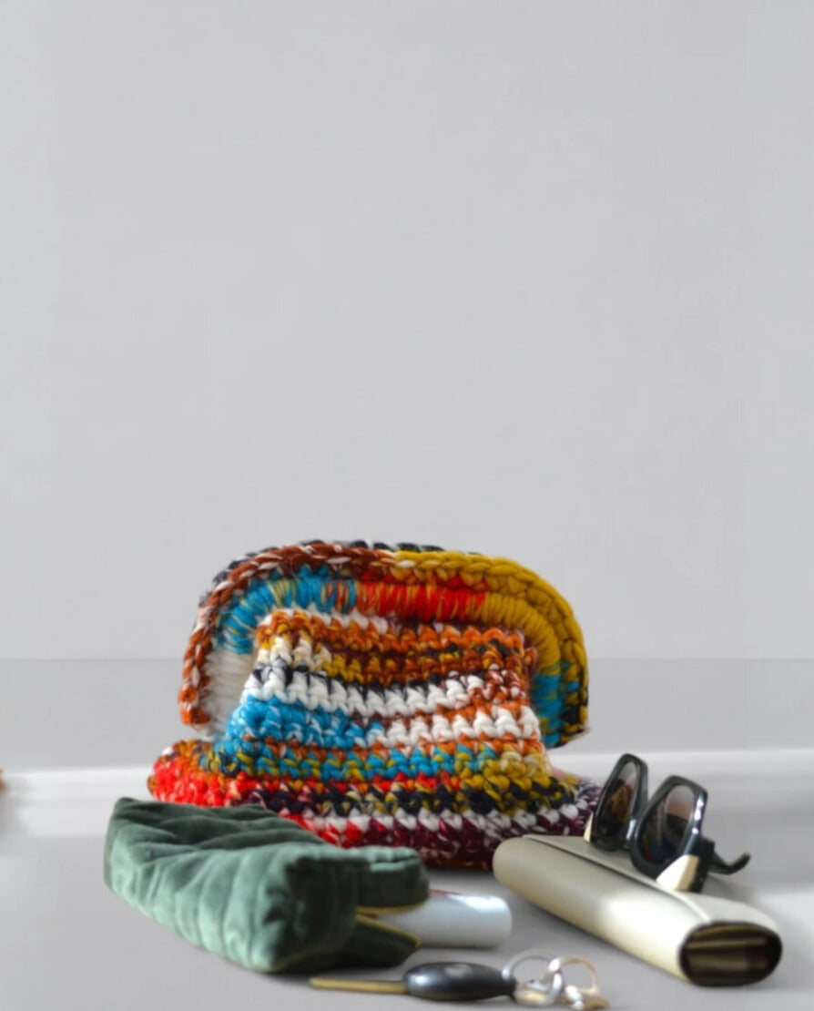 Clutch Melangé Lana Merino Cálido