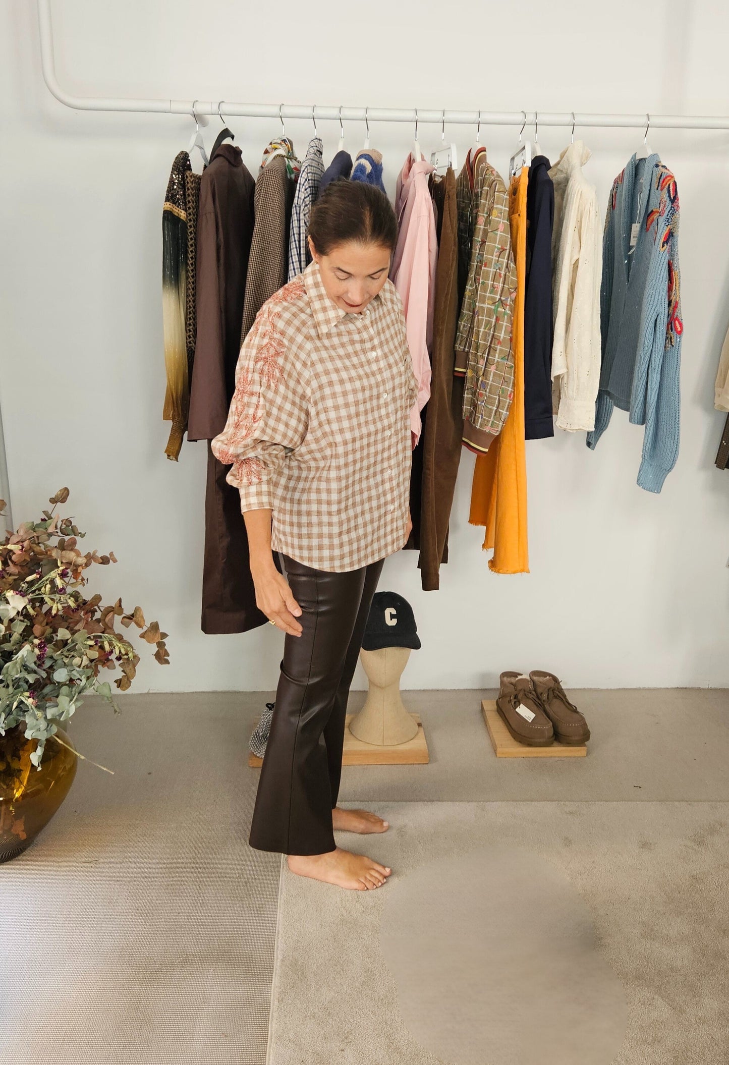 Legging Efecto Piel Cacao