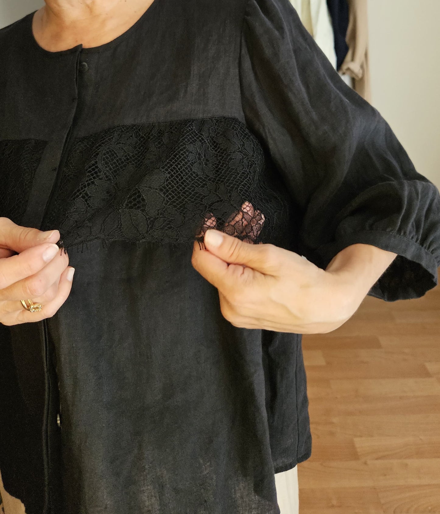 Camisa Lino Negra Japón