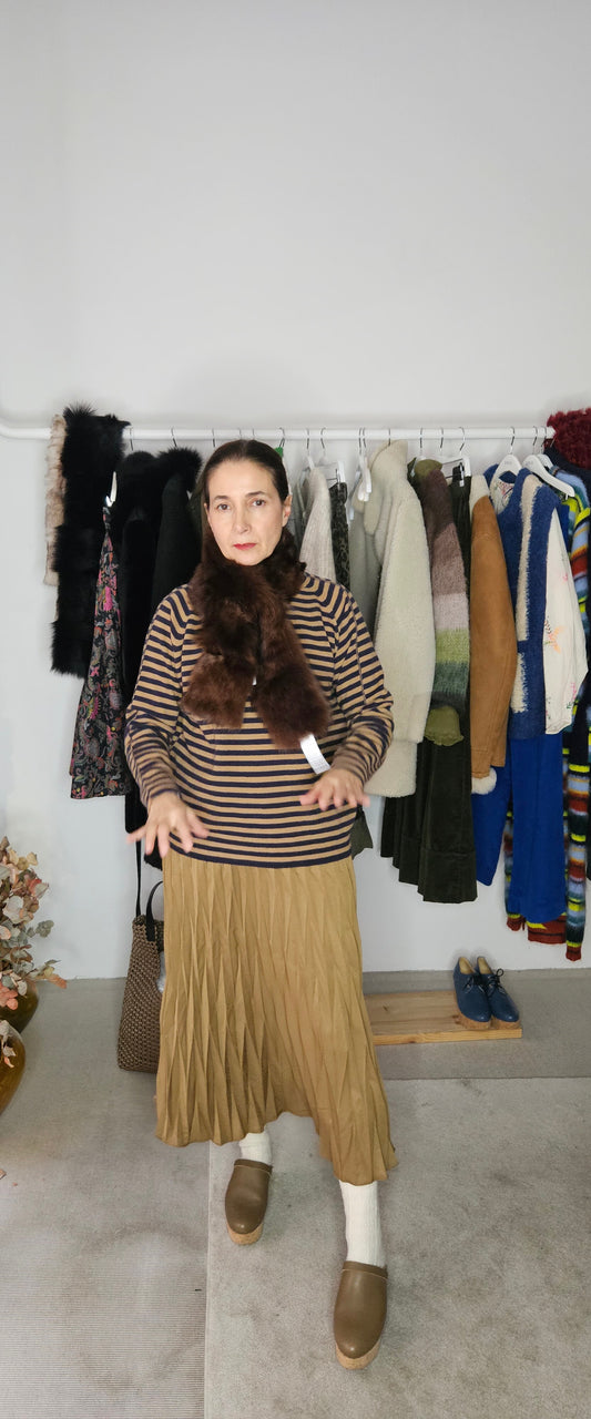 Bufanda Piel Cordero Chocolate