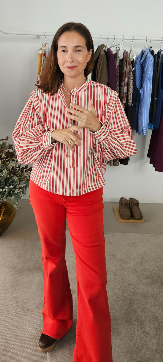 Blusa Raya Rojas Hombreras