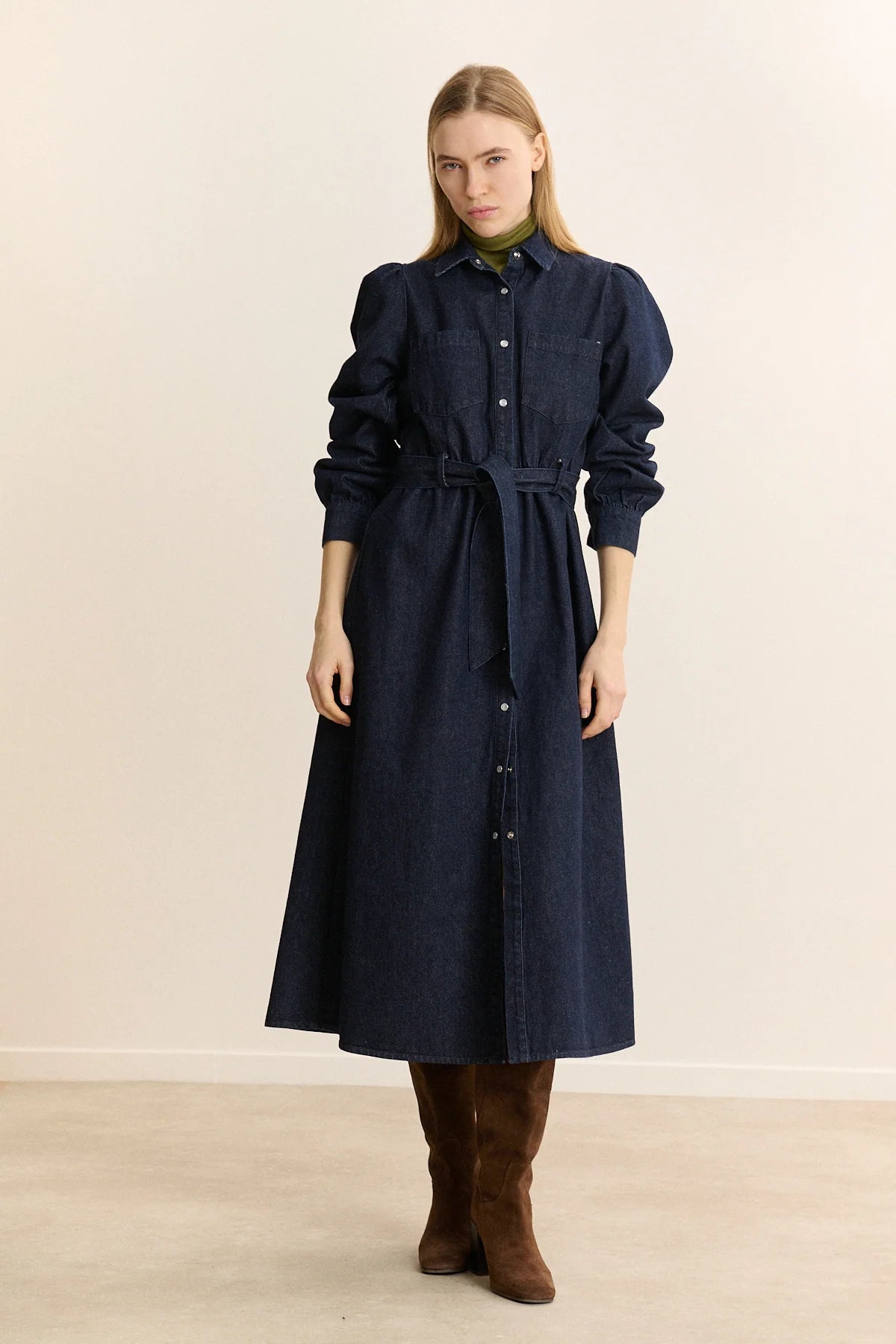 Vestido Denim Camisero