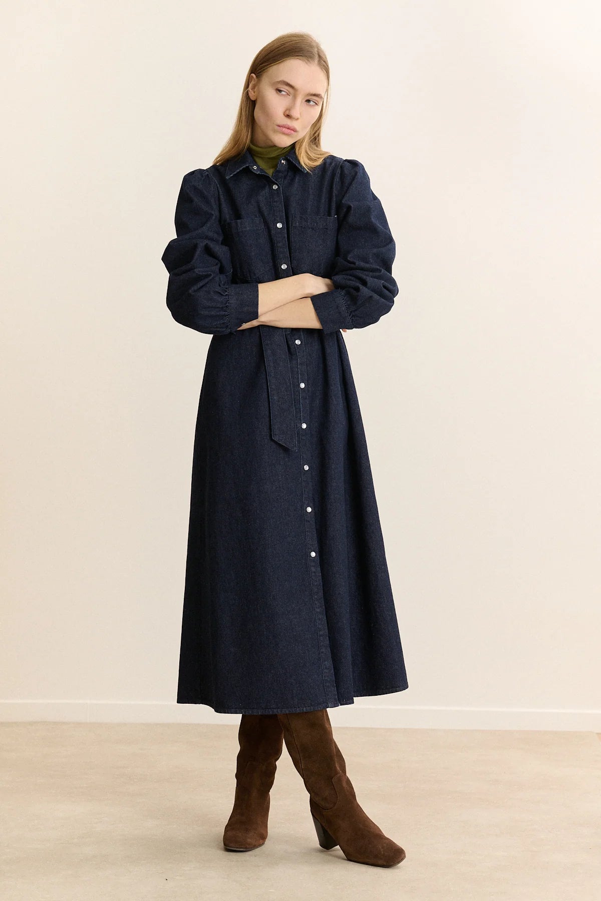 Vestido Denim Camisero