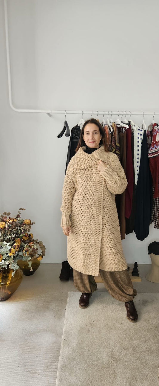 Abrigo Punto Beige