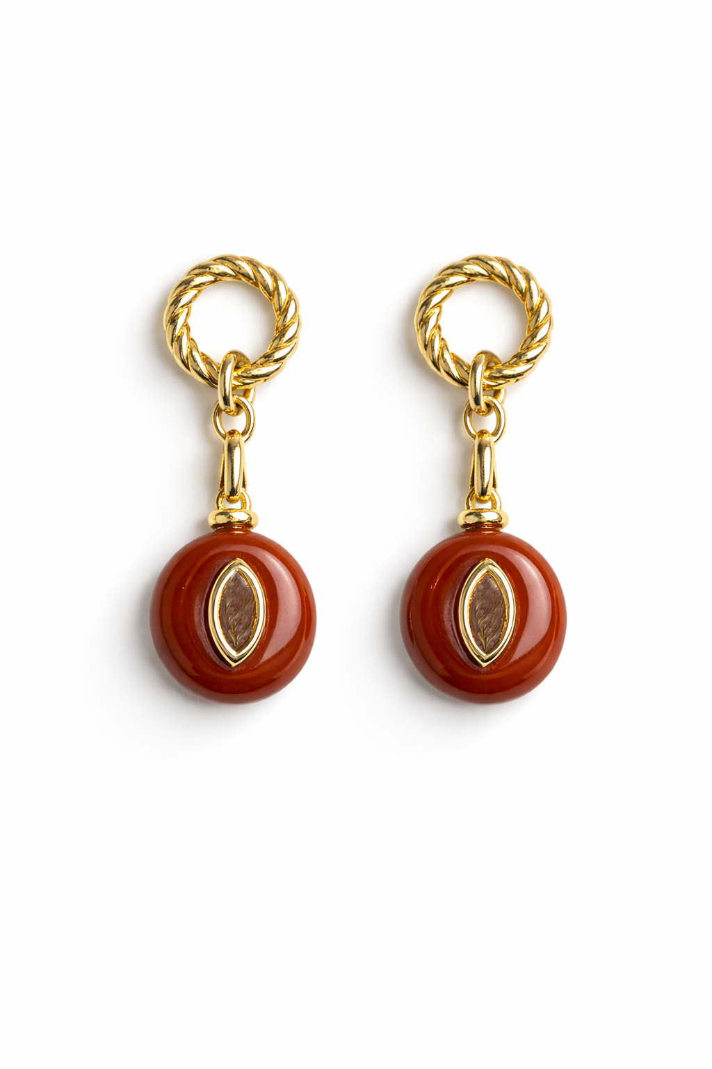 Pendientes Teja