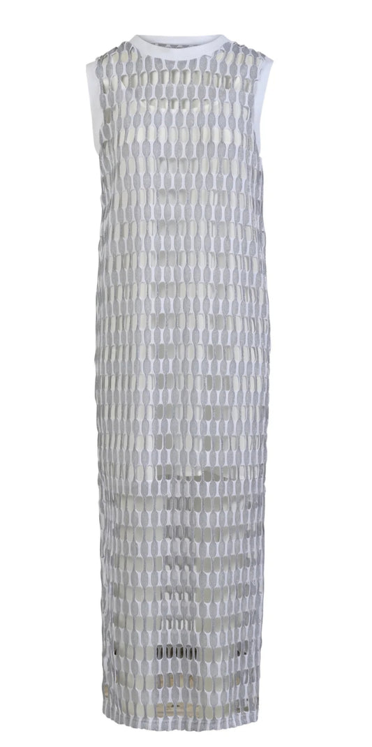 Vestido Lurex Plateado