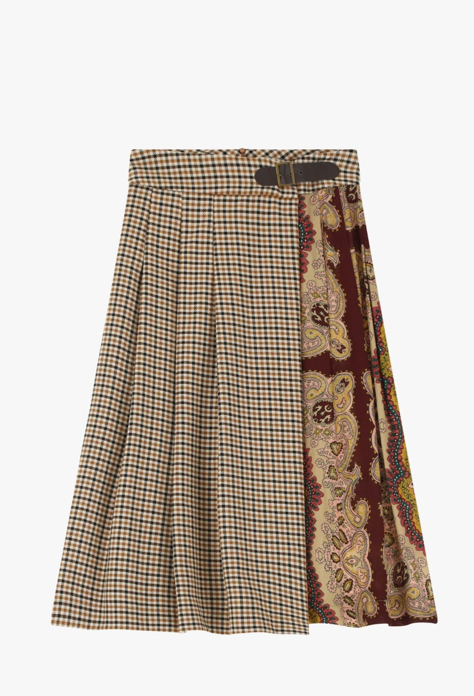 Falda Tablas Pata de Gallo Combinada