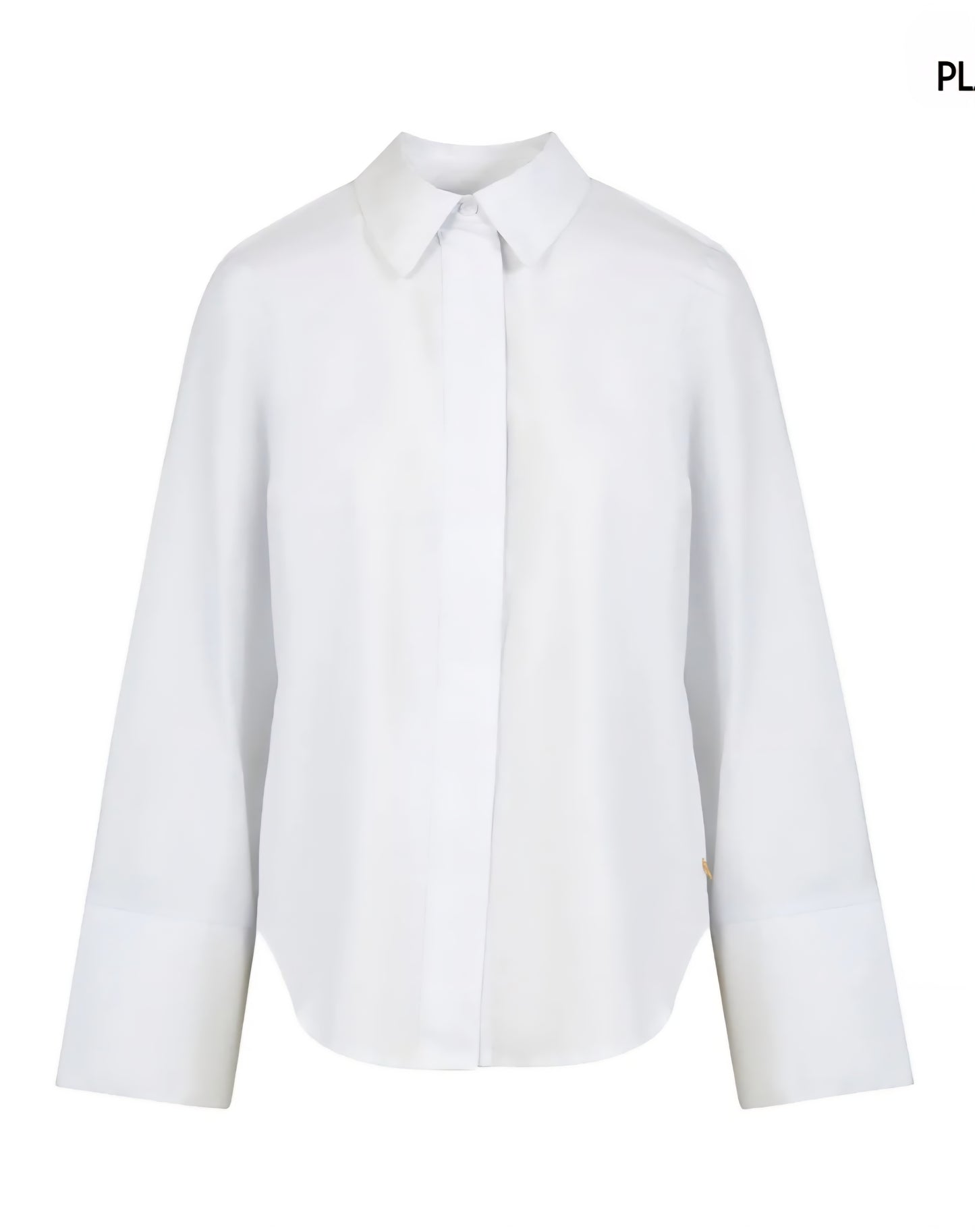Camisa Blanca Pliegue Espalda