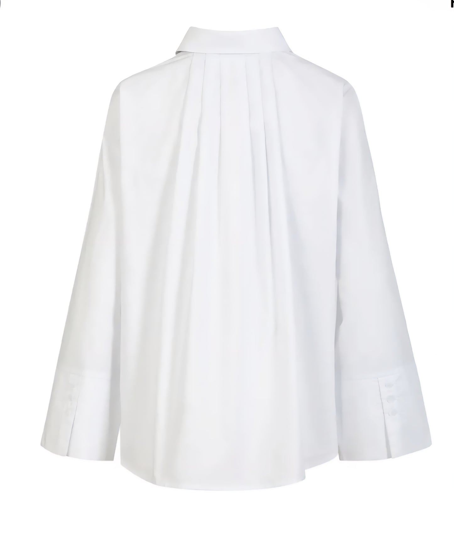 Camisa Blanca Pliegue Espalda