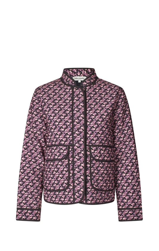 Chaqueta Guateada Flores Malva