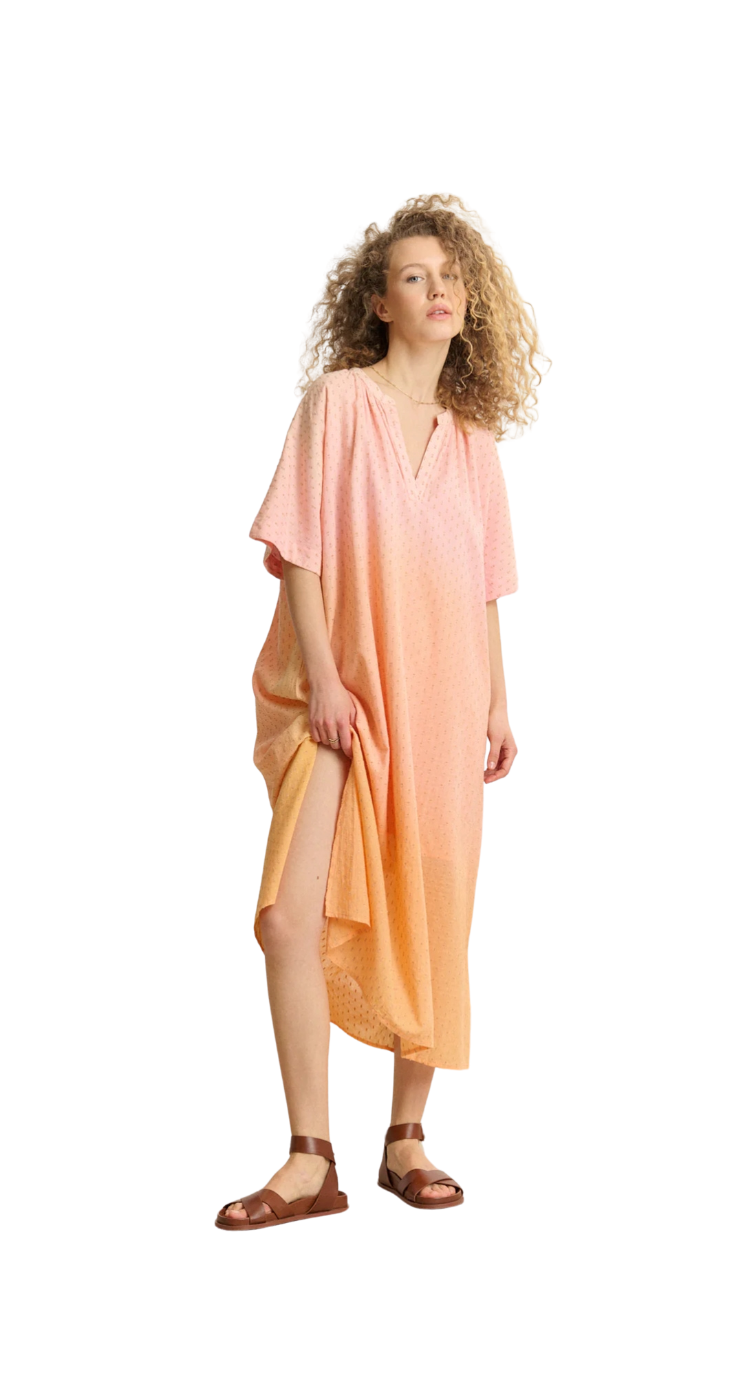 Vestido Plumeti Degradado ( Da talla)