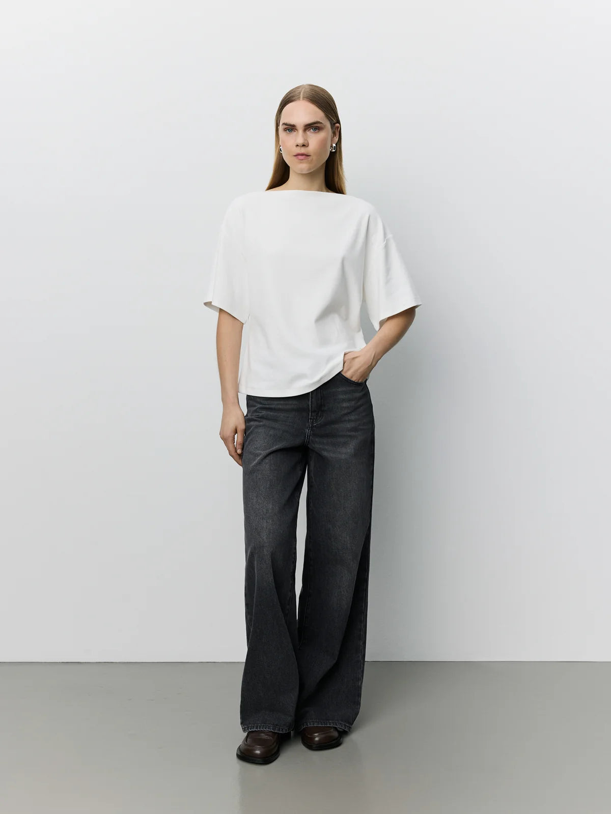 Top Blanco Cuello Barco