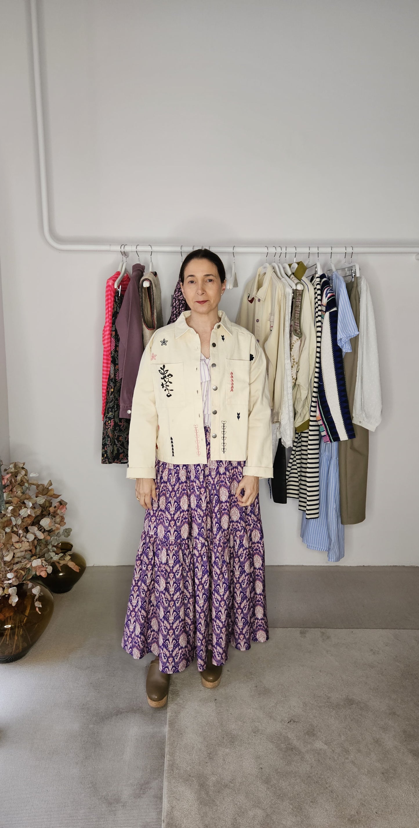 Falda Midi Estampado Ikat (Da talla)