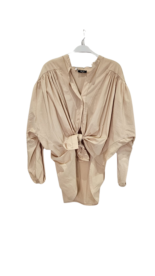 Camisa Nudo Beige